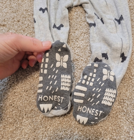 Honest Baby Clothing Zip Up Pajamas Size 18 Months - Picture 3 of 5